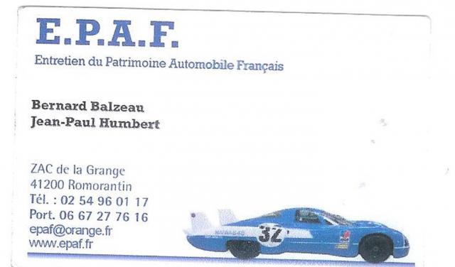 Carte de visite de Bernard Balzeau et J Paul Humbert - Copie